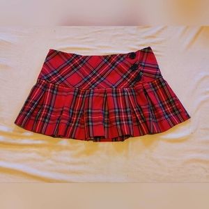 Red School Girl Mini Skirt